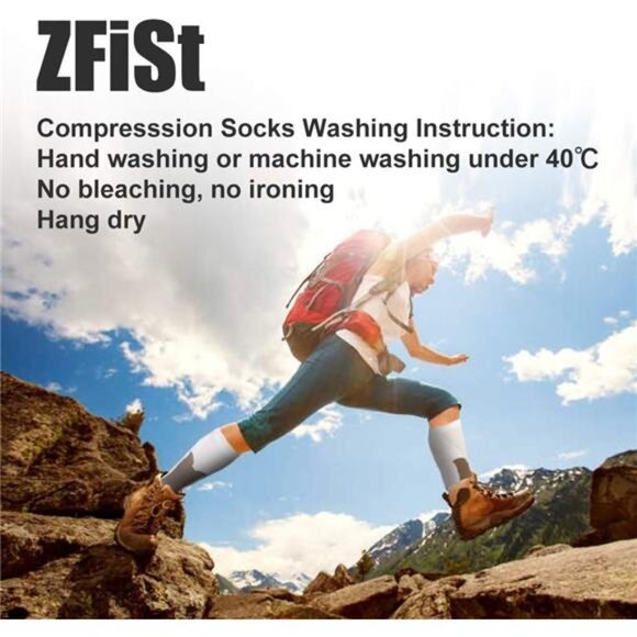 3 Pair Sport Compression Socks Men Women, Compression Stocking Nurse Socks - Picture 6 of 7